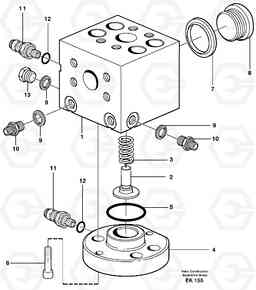 44096 Connecting block L220E SER NO 2001 - 3999, Volvo Construction Equipment