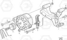 55216 Alternator with assembling details L220E SER NO 2001 - 3999, Volvo Construction Equipment