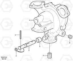 19018 Water pump L220E SER NO 2001 - 3999, Volvo Construction Equipment