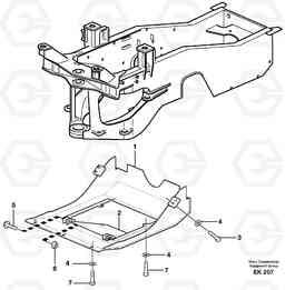 9095 Belly guard, rear. L220E SER NO 4003 - 5020, Volvo Construction Equipment