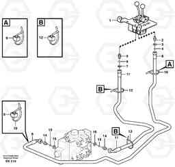 22119 Servo - hydraulic, control lines, lift L220E SER NO 4003 - 5020, Volvo Construction Equipment