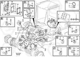 90475 Front cable harness with assembly parts. L220E SER NO 2001 - 3999, Volvo Construction Equipment