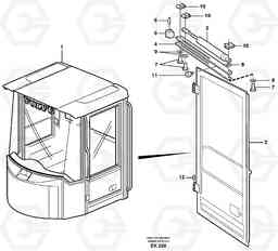 54439 Door with fitting parts L220E SER NO 2001 - 3999, Volvo Construction Equipment