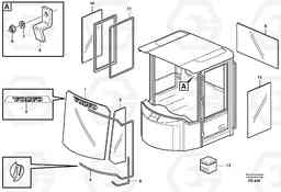 8726 Glass panes L220E SER NO 4003 - 5020, Volvo Construction Equipment