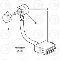 59667 Hand throttle control. L220E SER NO 2001 - 3999, Volvo Construction Equipment