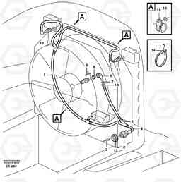 55217 Cable harness, radiator L220E SER NO 2001 - 3999, Volvo Construction Equipment