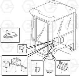 57605 Cable harness, air-suspension seat L220E SER NO 2001 - 3999, Volvo Construction Equipment