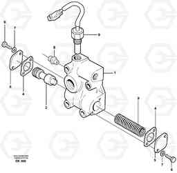 9501 Lubricating oil valve L220E SER NO 4003 - 5020, Volvo Construction Equipment