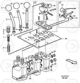 96554 Servo valve. L220E SER NO 2001 - 3999, Volvo Construction Equipment