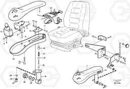 43414 CDC - steering. Arm rest with fitting parts. L220E SER NO 2001 - 3999, Volvo Construction Equipment