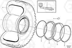 96471 Rim for low profile tyre. L220E SER NO 4003 - 5020, Volvo Construction Equipment