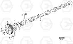 55222 Camshaft L150E S/N 6005 - 7549 S/N 63001 - 63085, Volvo Construction Equipment