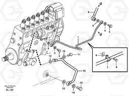 7223 Fuel system, oil pipe G700B MODELS S/N 35000 -, Volvo Construction Equipment