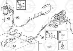 52771 Fuel pipes, fuel tank - injection pump L150E S/N 6005 - 7549 S/N 63001 - 63085, Volvo Construction Equipment