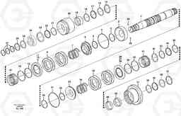 61196 Hydraulic clutch, 3rd / 4th speed L150E S/N 6005 - 7549 S/N 63001 - 63085, Volvo Construction Equipment