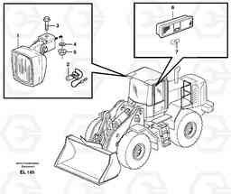 43784 Lighting, cab L110E S/N 1002 - 2165 SWE, 60001- USA,70201-70257BRA, Volvo Construction Equipment