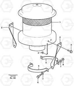 50766 Air filter. L150E S/N 6005 - 7549 S/N 63001 - 63085, Volvo Construction Equipment