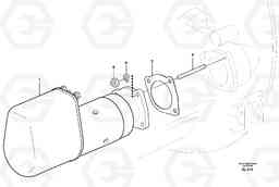 53780 Starter motor with assembling details L150E S/N 6005 - 7549 S/N 63001 - 63085, Volvo Construction Equipment