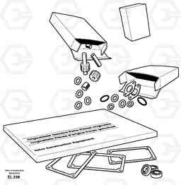 62554 Repair kit for transmission L150E S/N 6005 - 7549 S/N 63001 - 63085, Volvo Construction Equipment