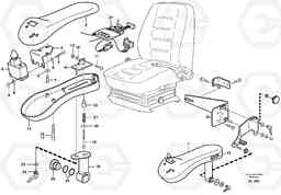 36979 CDC - steering. Arm rest with fitting parts. L150E S/N 6005 - 7549 S/N 63001 - 63085, Volvo Construction Equipment