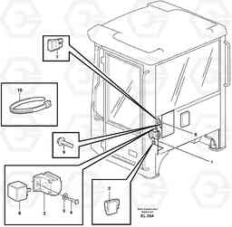 59581 Cable harness, air-suspension seat L150E S/N 6005 - 7549 S/N 63001 - 63085, Volvo Construction Equipment