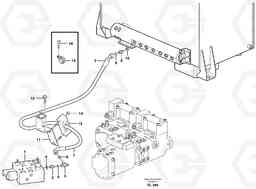 84076 Draining line, central block L150E S/N 6005 - 7549 S/N 63001 - 63085, Volvo Construction Equipment