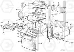 59418 Fresh air inlet, filter and fan housing L150E S/N 6005 - 7549 S/N 63001 - 63085, Volvo Construction Equipment