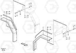 8720 Widener kit for standard mudguards, front/rear. L220E SER NO 4003 - 5020, Volvo Construction Equipment