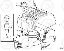 59580 Cable harnesses, servo valve. L150E S/N 6005 - 7549 S/N 63001 - 63085, Volvo Construction Equipment