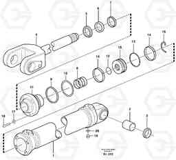 101658 Hydraulic cylinder, lifting L180G, Volvo Construction Equipment