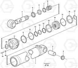 58837 Hydraulic cylinder, tilting L150E S/N 6005 - 7549 S/N 63001 - 63085, Volvo Construction Equipment