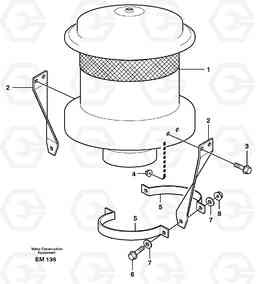 28363 Air filter. L180E S/N 8002 - 9407, Volvo Construction Equipment