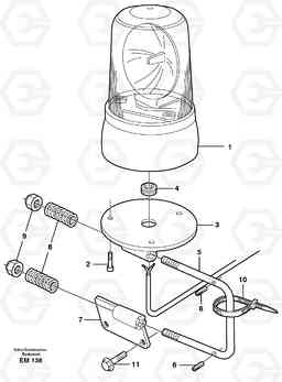 41370 Revolving warning light. L180E S/N 5004 - 7398 S/N 62501 - 62543 USA, Volvo Construction Equipment