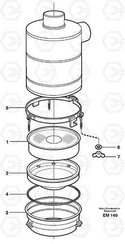 83552 Air filter. L180E S/N 5004 - 7398 S/N 62501 - 62543 USA, Volvo Construction Equipment