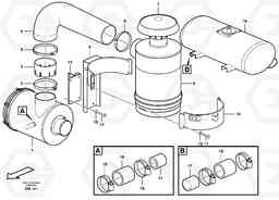 68954 Oil-bath precleaner. L180E S/N 5004 - 7398 S/N 62501 - 62543 USA, Volvo Construction Equipment