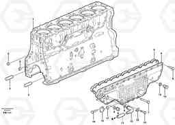 104124 Cylinder block L180E S/N 5004 - 7398 S/N 62501 - 62543 USA, Volvo Construction Equipment