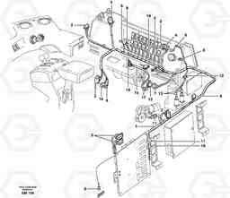 60262 Cable harnesses, control panel L180E S/N 5004 - 7398 S/N 62501 - 62543 USA, Volvo Construction Equipment