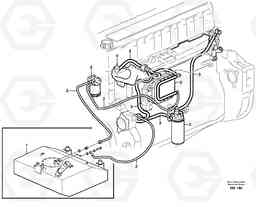 15375 Fuel system L180E S/N 5004 - 7398 S/N 62501 - 62543 USA, Volvo Construction Equipment