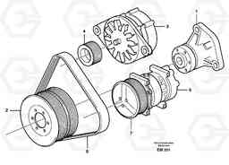 7077 Belt transmission L220E SER NO 4003 - 5020, Volvo Construction Equipment