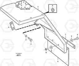 84806 Fender, front L180E S/N 5004 - 7398 S/N 62501 - 62543 USA, Volvo Construction Equipment