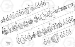 22627 Hydraulic clutch, 3rd / 4th speed L180E S/N 5004 - 7398 S/N 62501 - 62543 USA, Volvo Construction Equipment