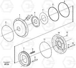 55232 Parking brake L180E S/N 5004 - 7398 S/N 62501 - 62543 USA, Volvo Construction Equipment