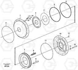 44242 Parking brake L110E S/N 1002 - 2165 SWE, 60001- USA,70201-70257BRA, Volvo Construction Equipment