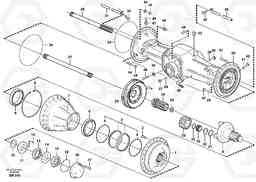 91413 Planetary axle, rear L180E S/N 5004 - 7398 S/N 62501 - 62543 USA, Volvo Construction Equipment