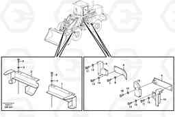 384 Protection, brake pipes L180E S/N 5004 - 7398 S/N 62501 - 62543 USA, Volvo Construction Equipment