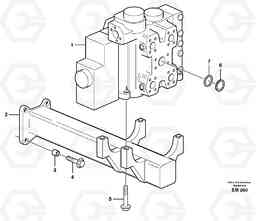 41437 Control valve with fitting parts. L180E S/N 5004 - 7398 S/N 62501 - 62543 USA, Volvo Construction Equipment