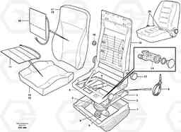 60268 Operator's seat, Be-ge. L180E S/N 5004 - 7398 S/N 62501 - 62543 USA, Volvo Construction Equipment