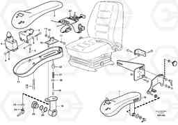 3776 CDC - steering. Arm rest with fitting parts. L180E S/N 5004 - 7398 S/N 62501 - 62543 USA, Volvo Construction Equipment