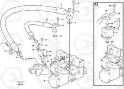 52345 Feed line, pump - central block L180E S/N 5004 - 7398 S/N 62501 - 62543 USA, Volvo Construction Equipment