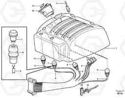 59857 Cable harnesses, servo valve. L180E S/N 5004 - 7398 S/N 62501 - 62543 USA, Volvo Construction Equipment